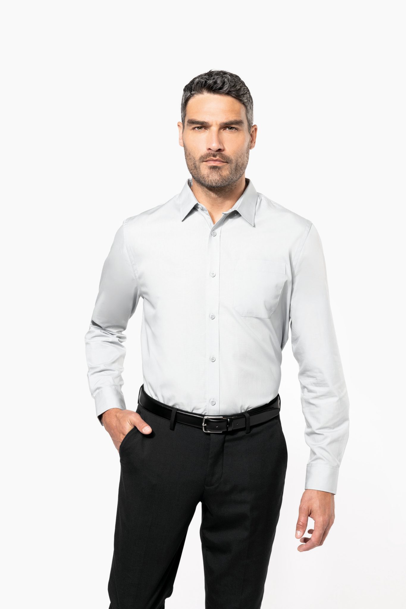 Miniature 3 pour Chemise popeline manches longues