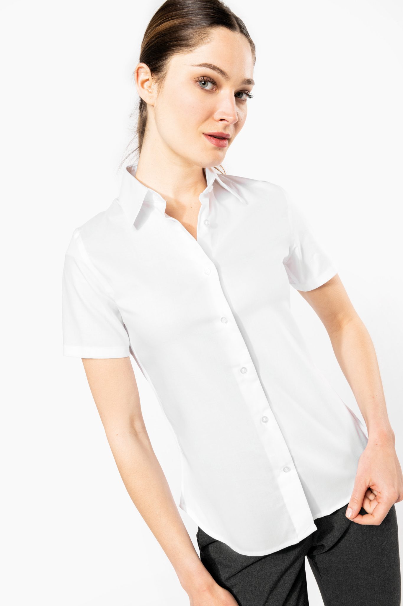 Miniature 3 pour Chemise manches courtes sans repassage femme