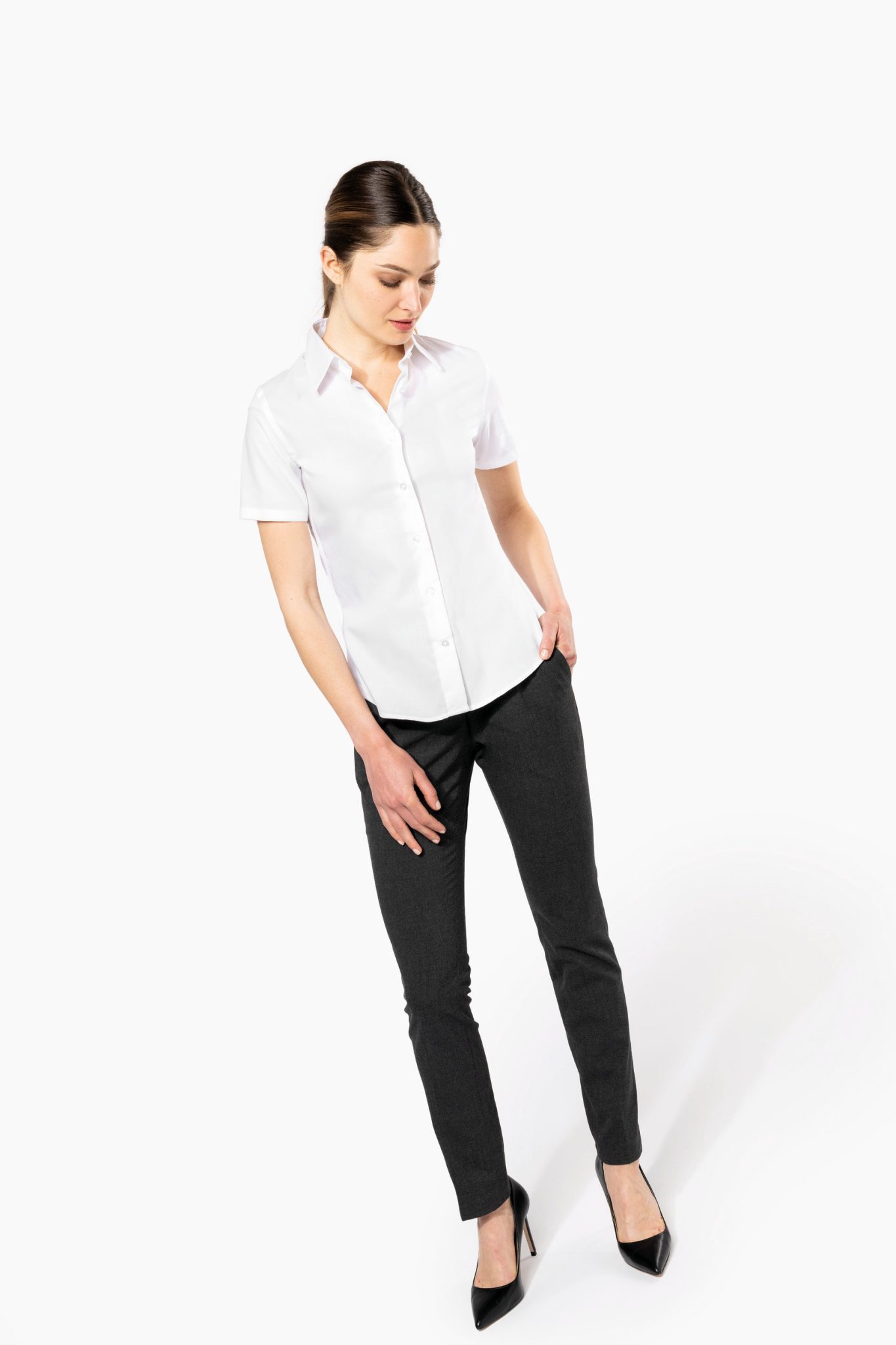Miniature 5 pour Chemise manches courtes sans repassage femme
