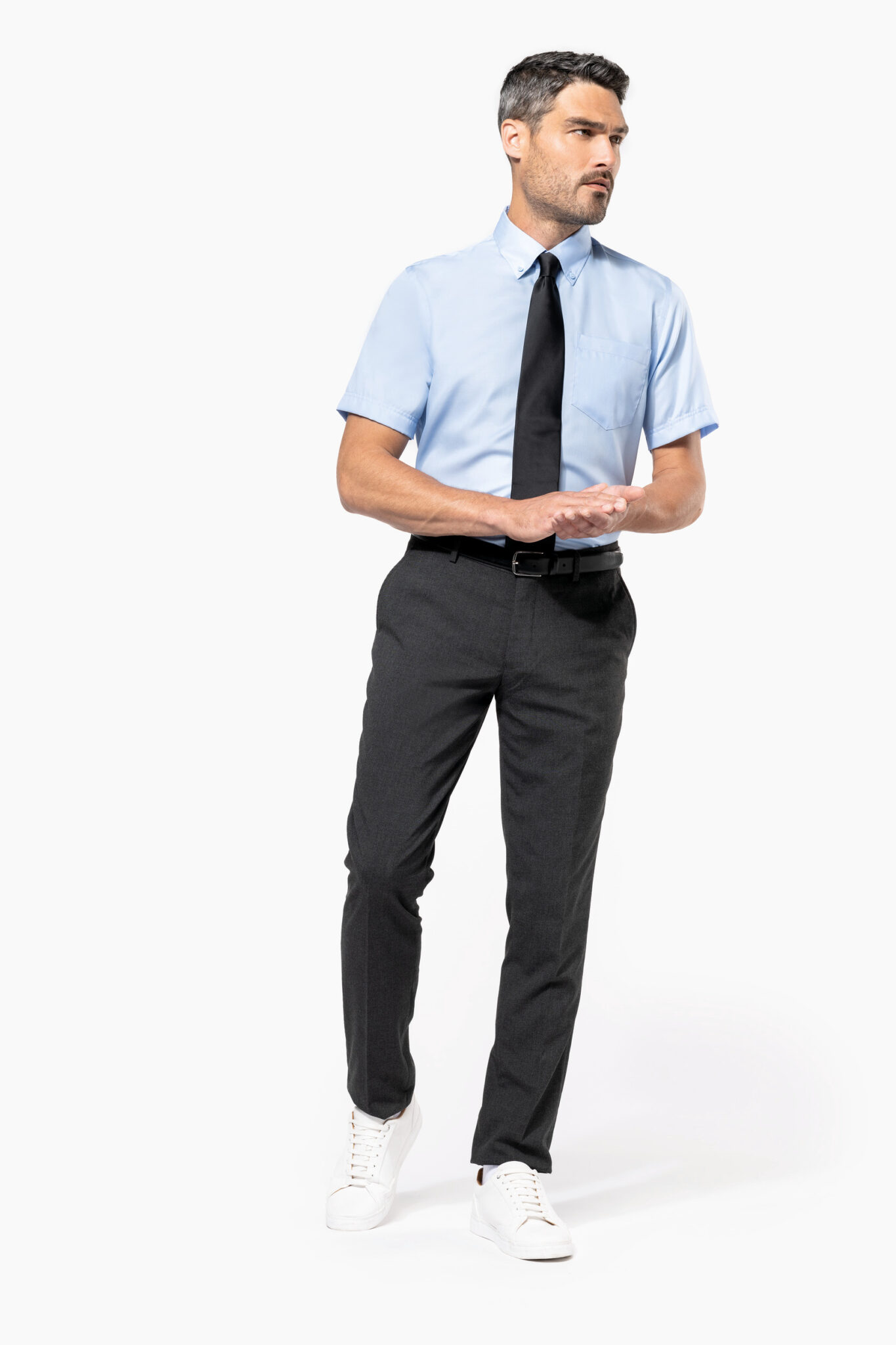 Miniature 5 pour Chemise micro-sergé manches courtes sans repassage