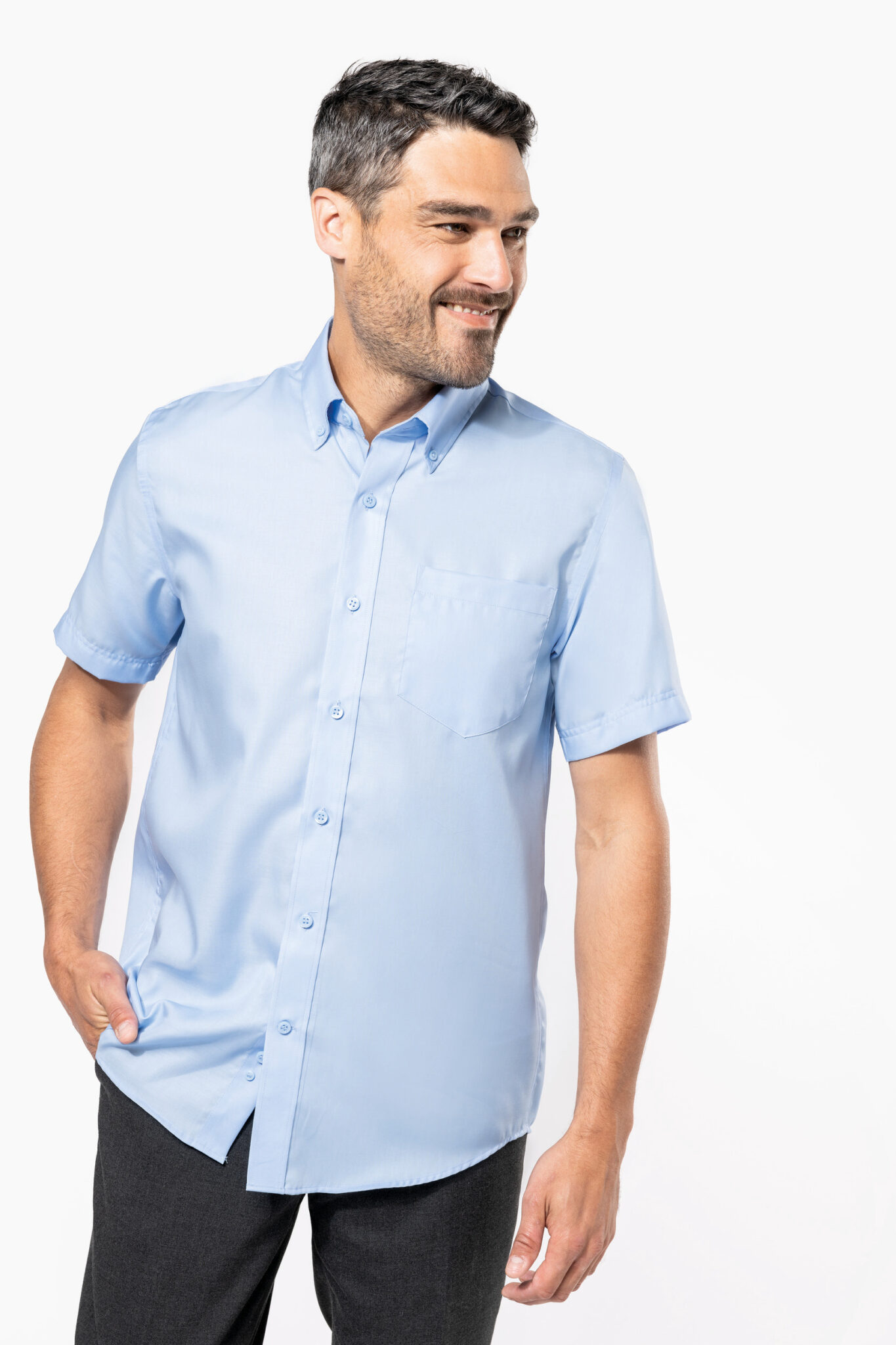 Miniature 1 pour Chemise micro-sergé manches courtes sans repassage