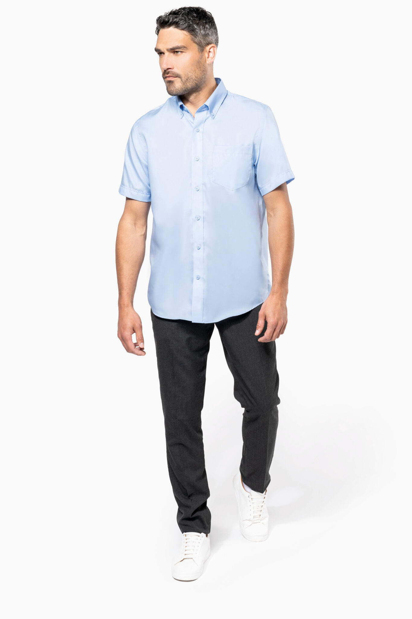 Miniature 4 pour Chemise micro-sergé manches courtes sans repassage