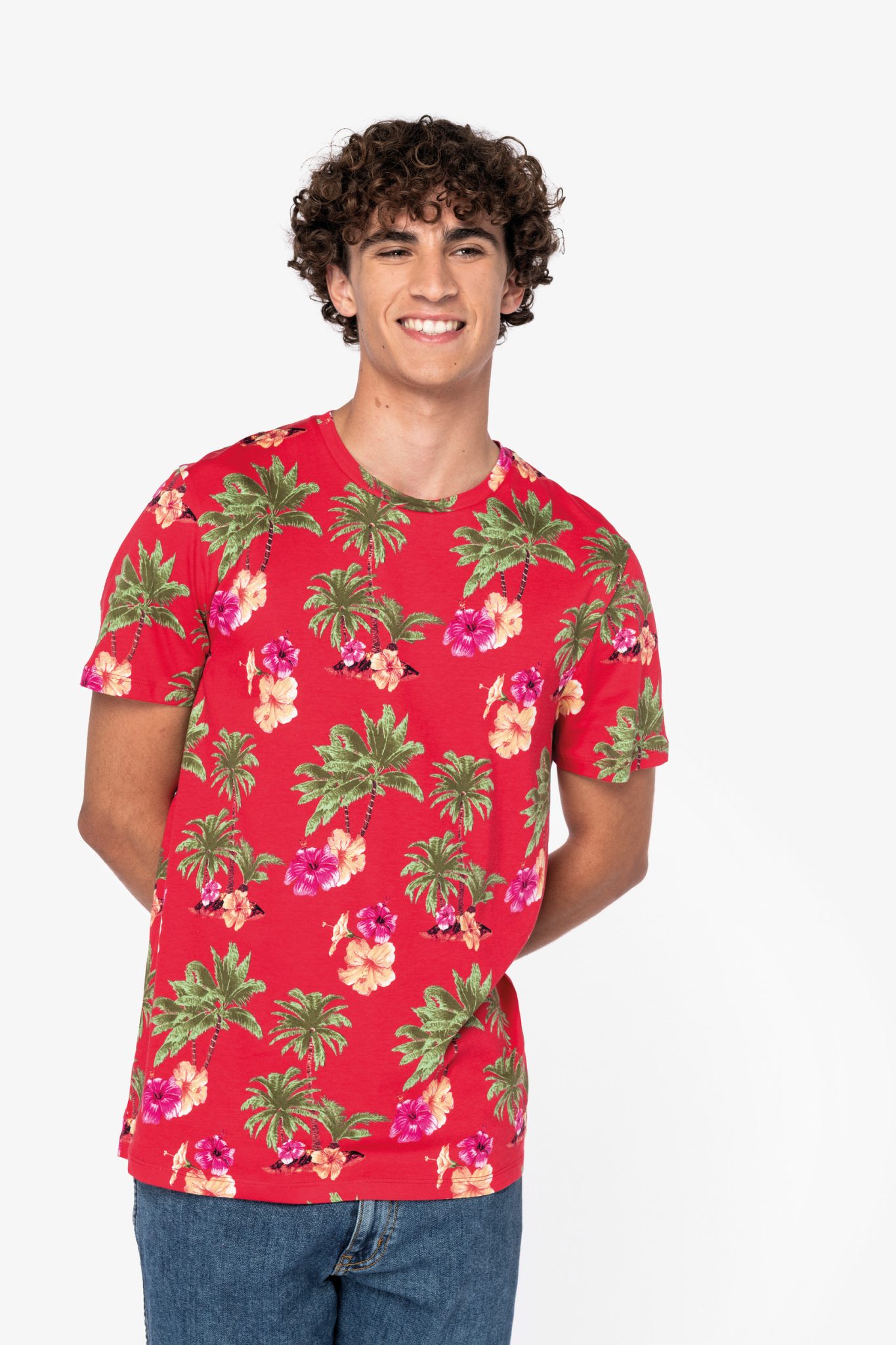 Miniature 1 pour T-shirt écoresponsable imprimé tropical homme