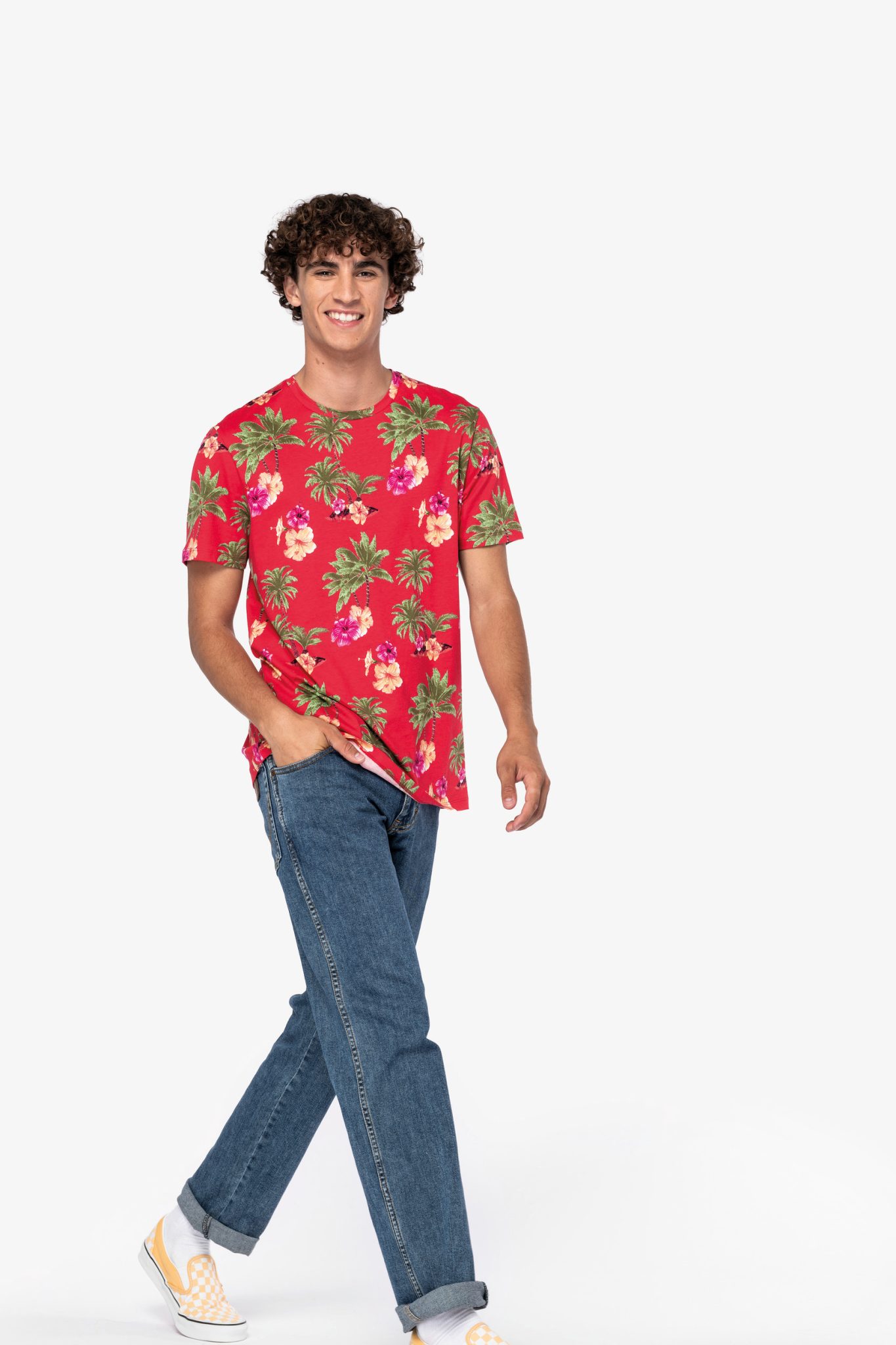 Miniature 2 pour T-shirt écoresponsable imprimé tropical homme
