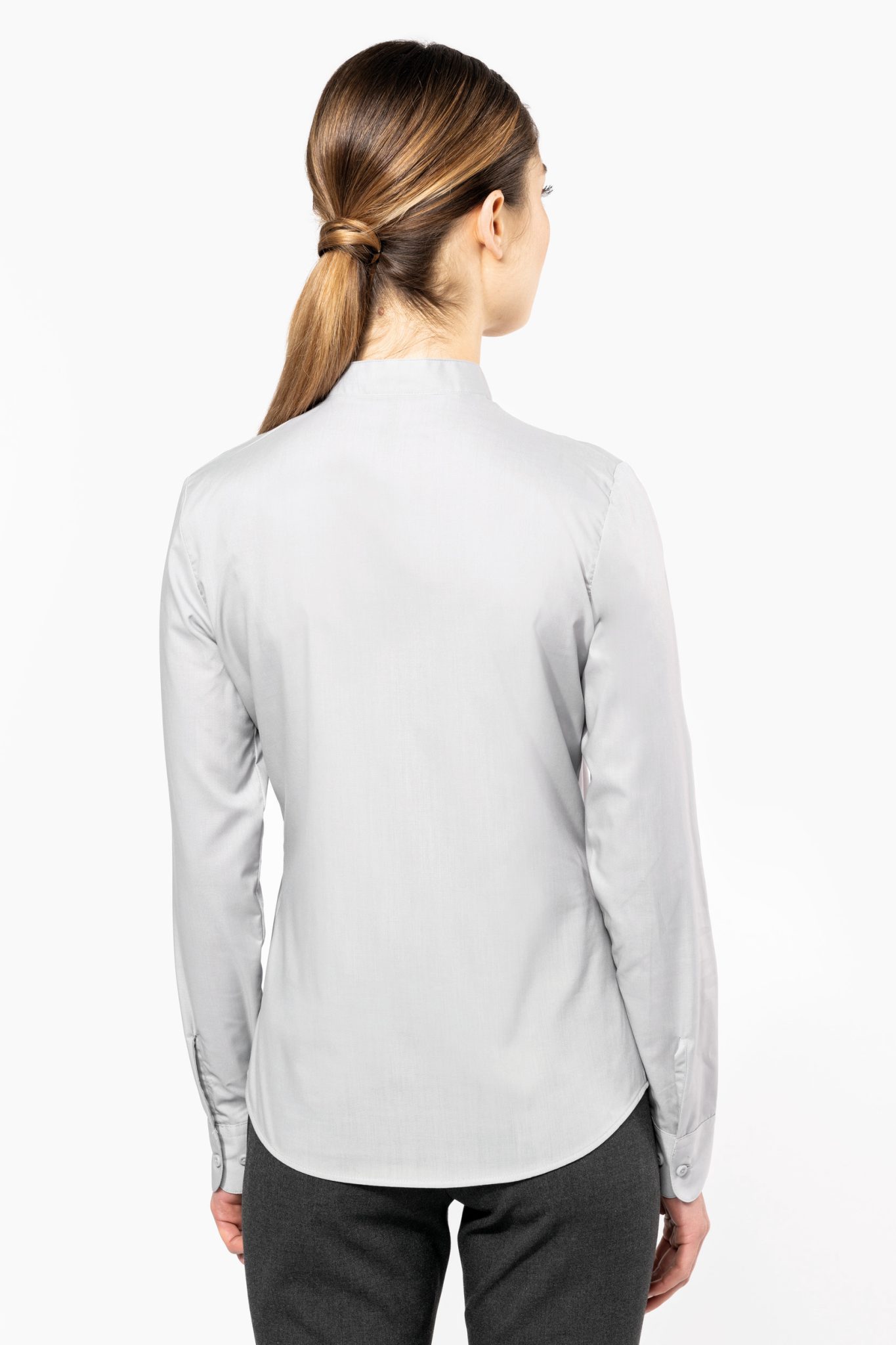 Miniature 2 pour Chemise col mao manches longues femme
