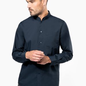 Visuel Chemise col mao manches longues