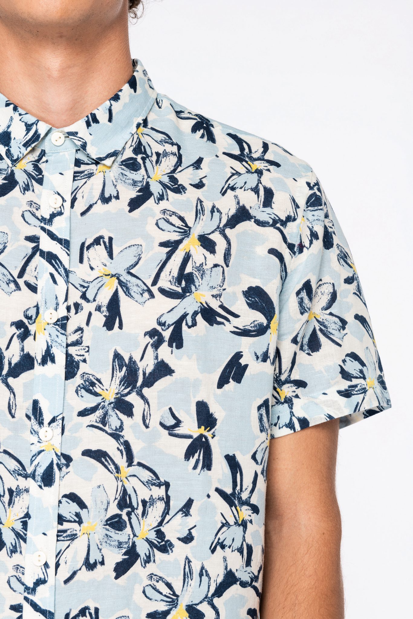 Miniature 7 pour Chemise écoresponsable imprimé végétal homme