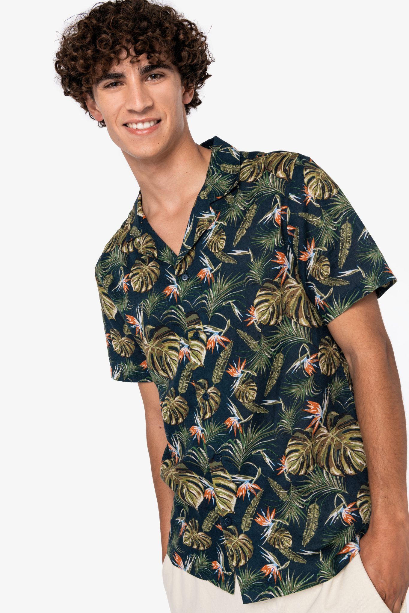 Miniature 1 pour Chemise écoresponsable imprimé hawaïen homme