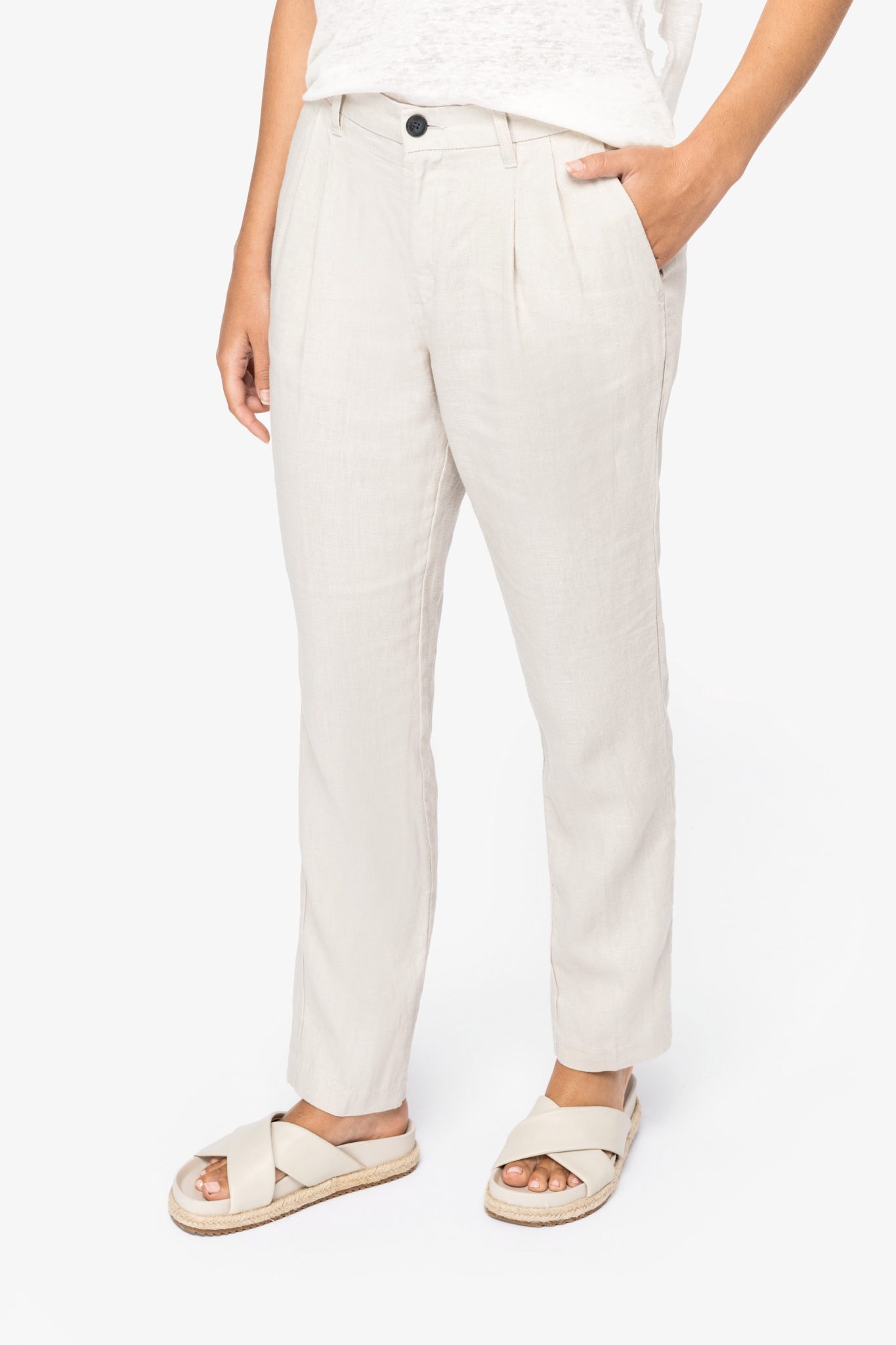 Miniature 1 pour Pantalon en lin femme