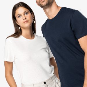 Visuel T-shirt écoresponsable en coton bio et lin unisexe