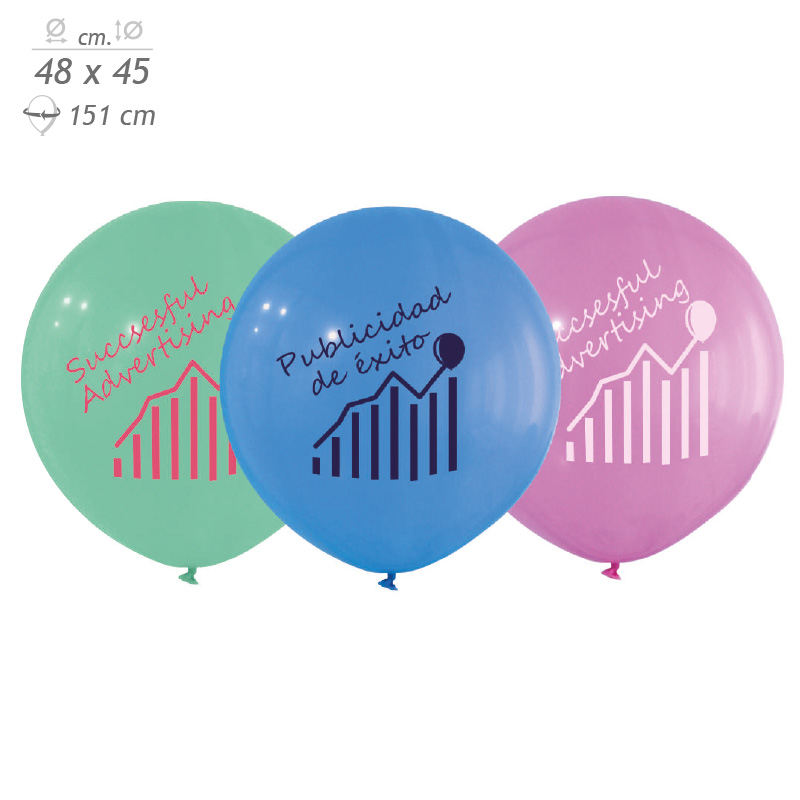 Miniature 2 pour Ballons de baudruche pastel 48 cm personnalisés