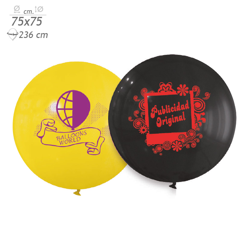Miniature 1 pour Ballons de baudruche rond 75 cm personnalisés