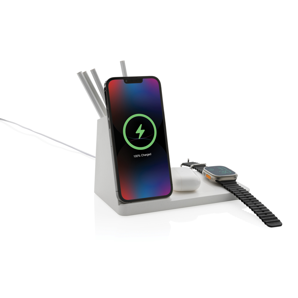 Miniature 3 pour Chargeur 15W Ontario 3 en 1 plastique recyclé RCS et bambou