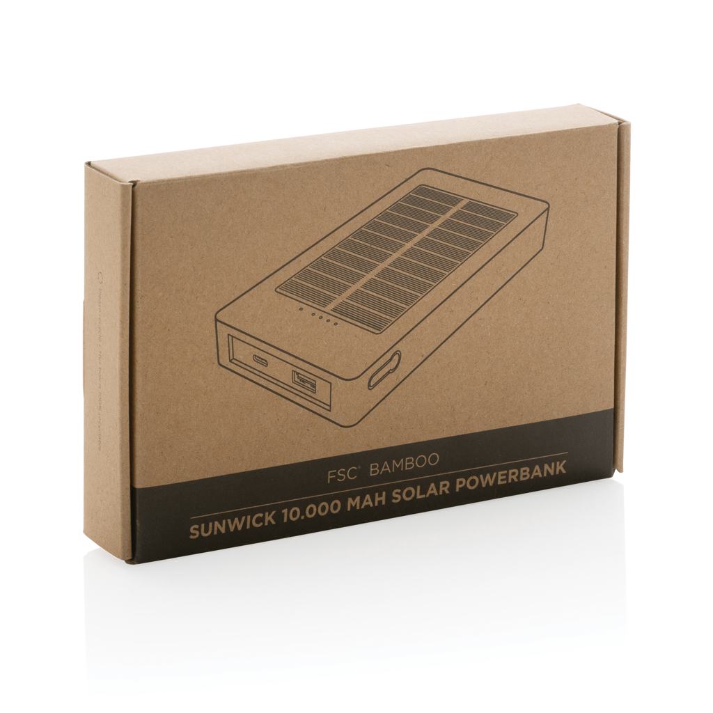 Miniature 14 pour Batterie de secours solaire 10.000mAh en bambou Sunwick