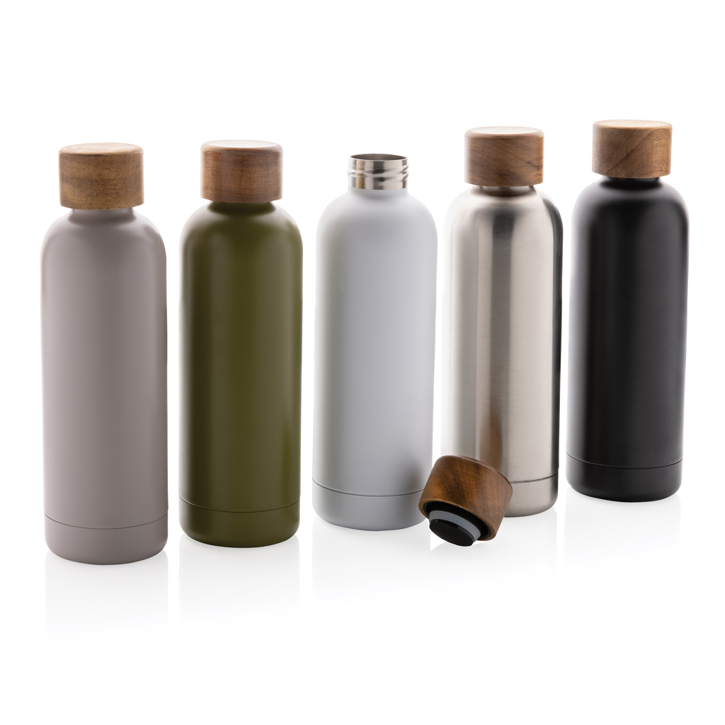 Miniature 6 pour Bouteille iso en acier inoxydable recyclé certifiée RCS Wood