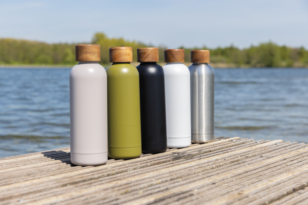 Miniature 7 pour Bouteille iso en acier inoxydable recyclé certifiée RCS Wood