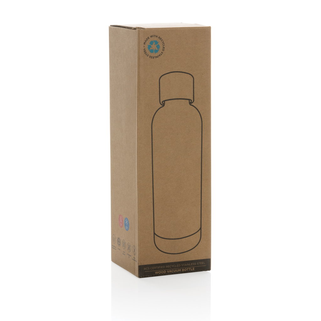 Miniature 10 pour Bouteille iso en acier inoxydable recyclé certifiée RCS Wood