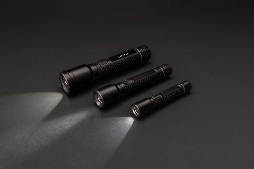 Miniature 12 pour Lampe torche 10W rechargeable par USB en alu RCS Gear X