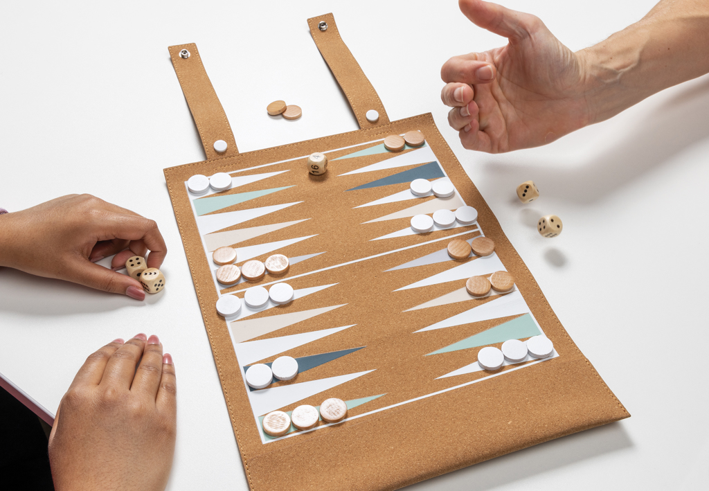 Miniature 9 pour Jeu de backgammon et de dames en liège Britton