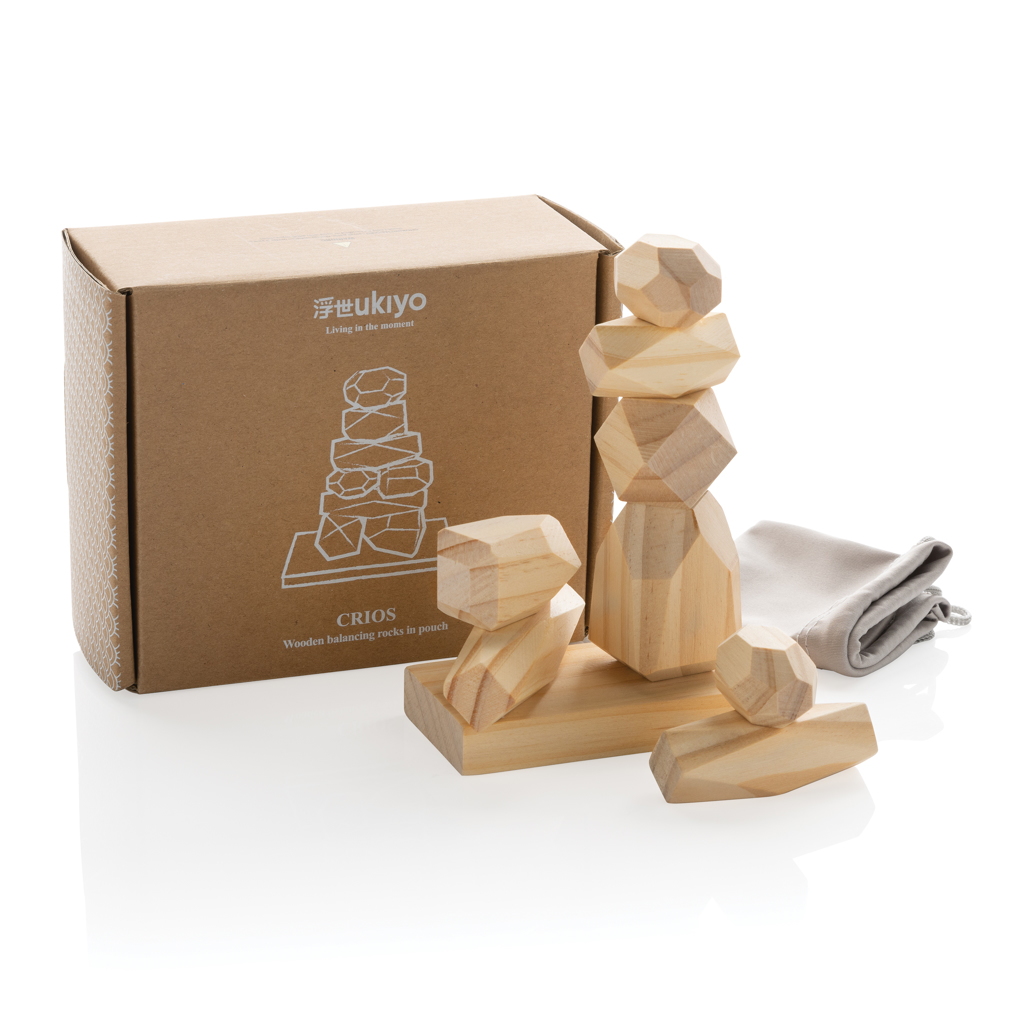 Miniature 8 pour Pierres d'équilibre en bois dans une pochette Ukiyo Crios