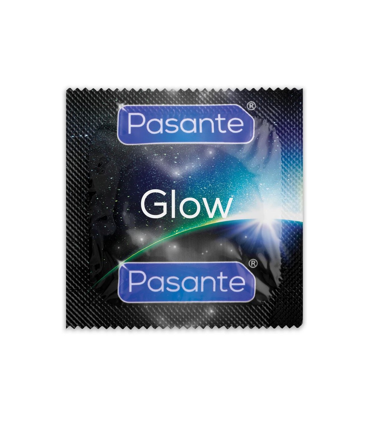 Miniature 1 pour Pochette préservatif Pasante Glow 70x70mm personnalisé
