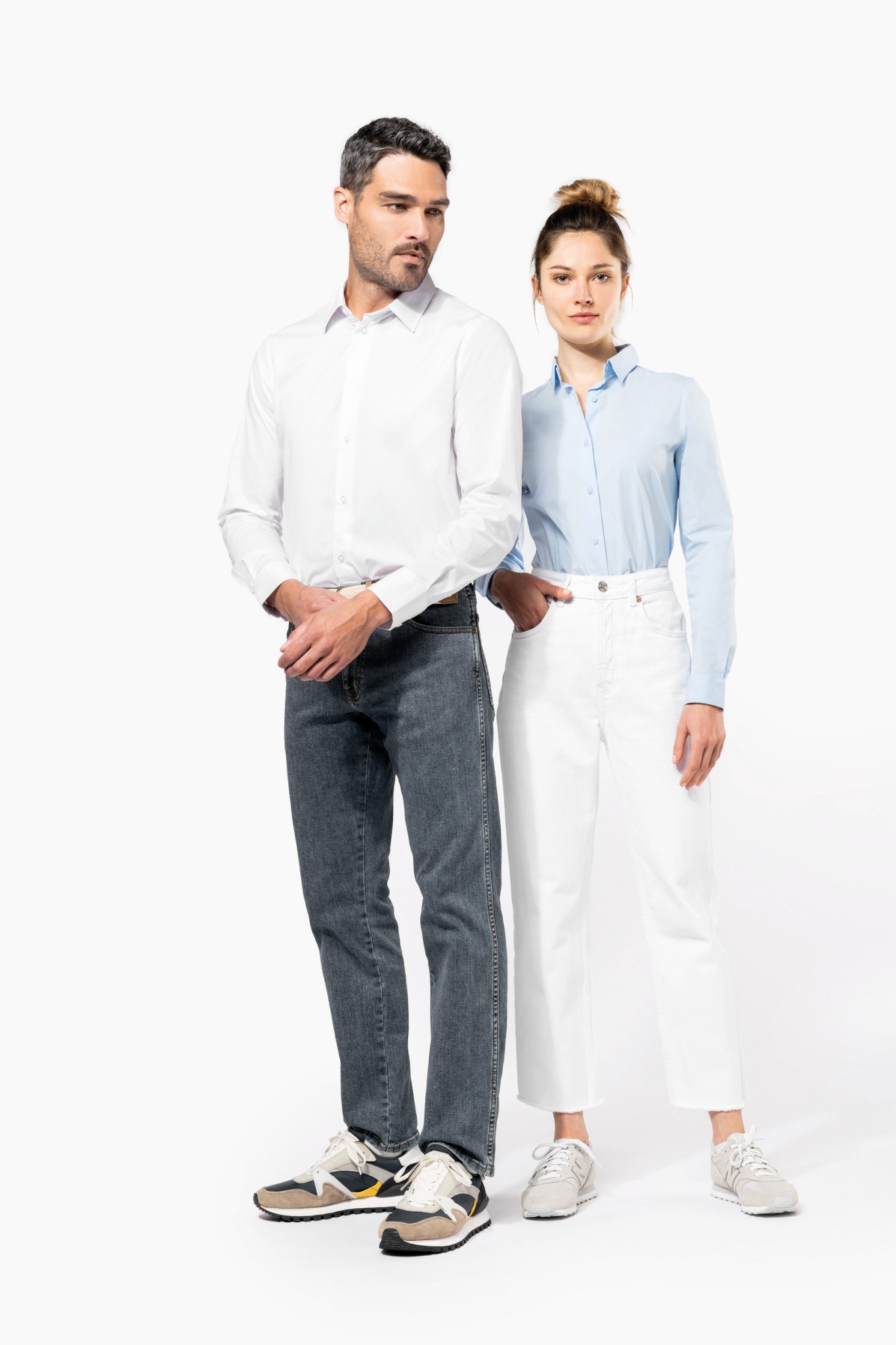 Miniature 7 pour Chemise coton / élasthanne manches longues homme