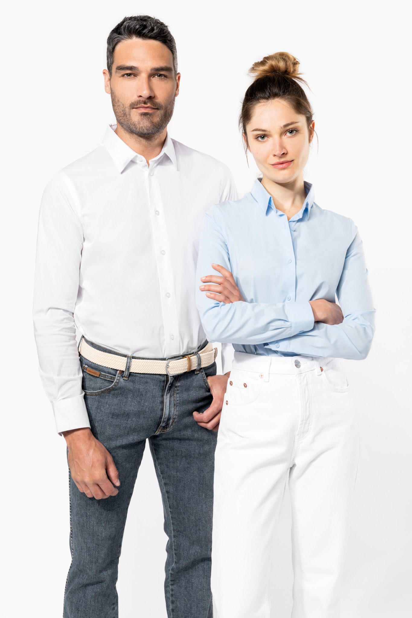 Miniature 6 pour Chemise coton / élasthanne manches longues homme