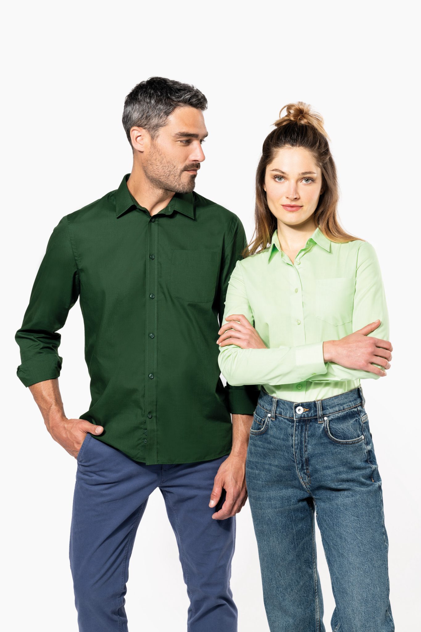 Miniature 6 pour Chemise popeline polycoton entretien facile femme