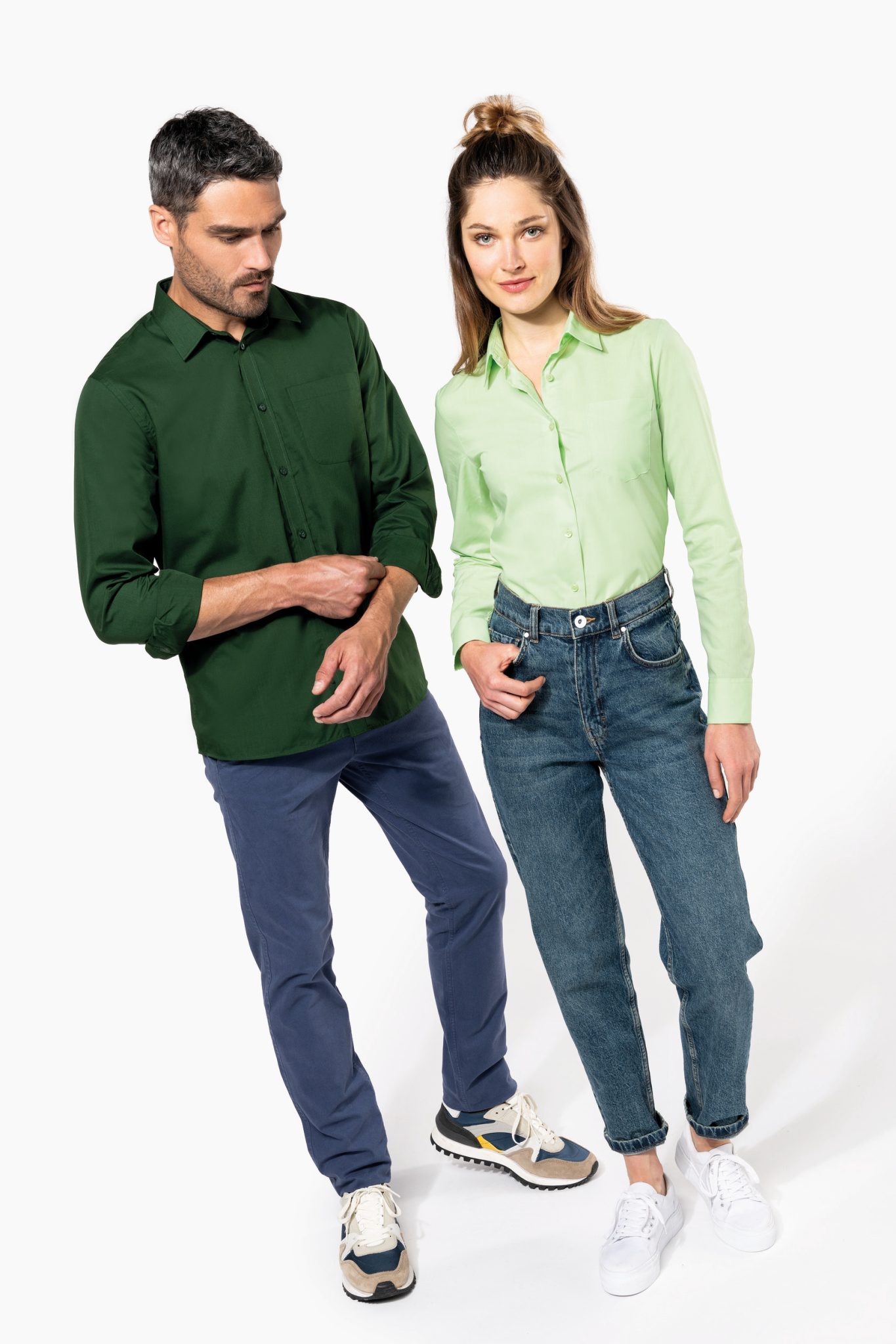 Miniature 7 pour Chemise popeline polycoton entretien facile femme