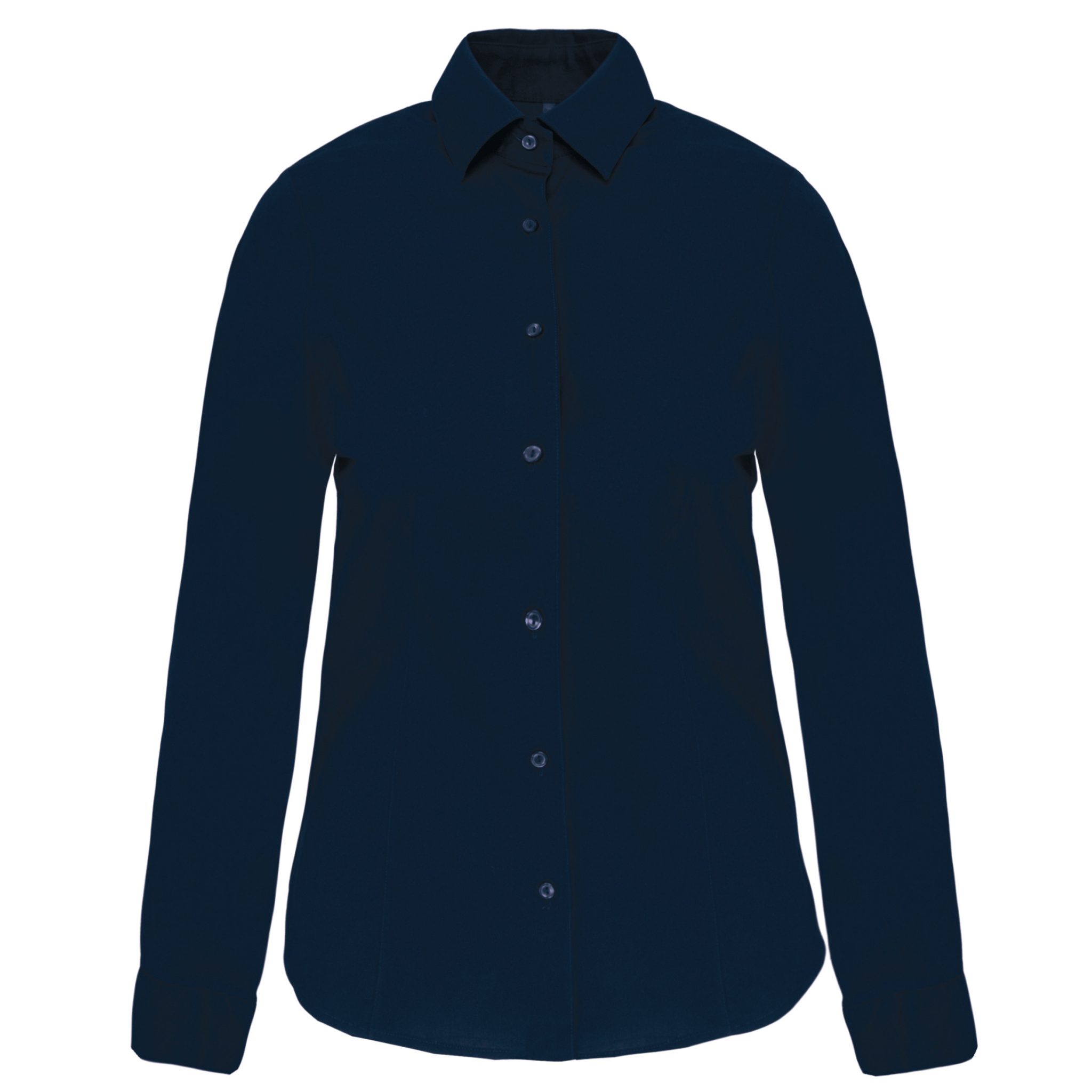 Miniature 12 pour Chemise coton / élasthanne manches longues femme