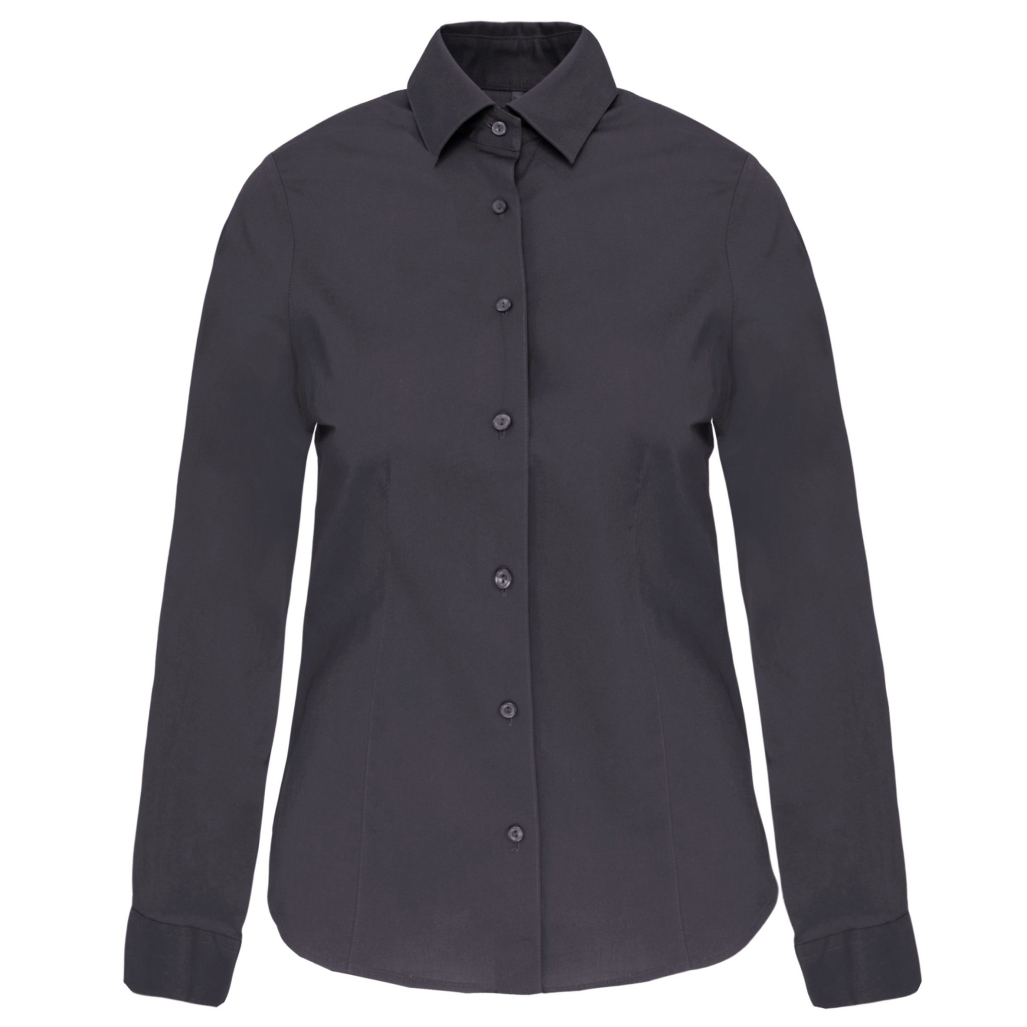 Miniature 15 pour Chemise coton / élasthanne manches longues femme