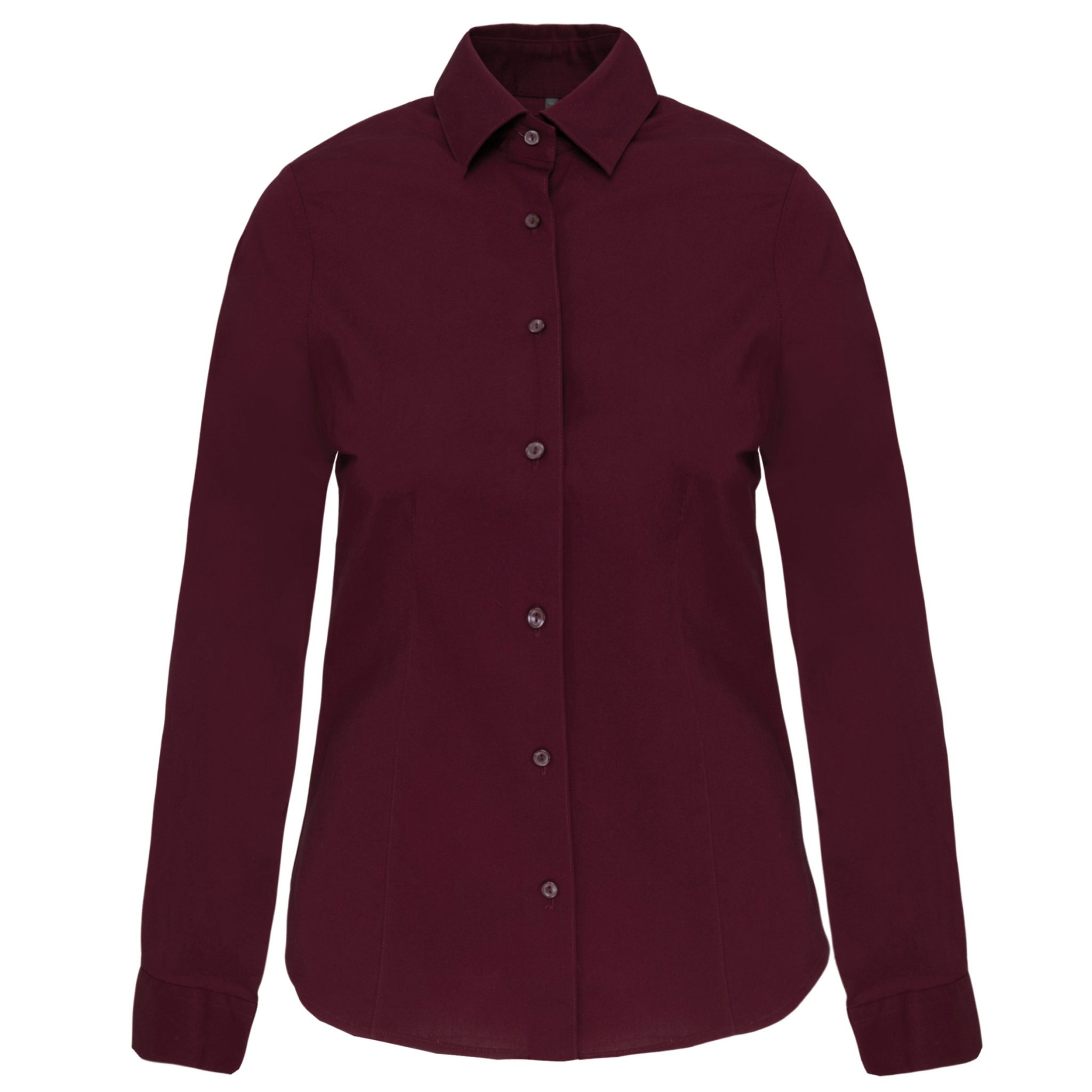 Miniature 14 pour Chemise coton / élasthanne manches longues femme