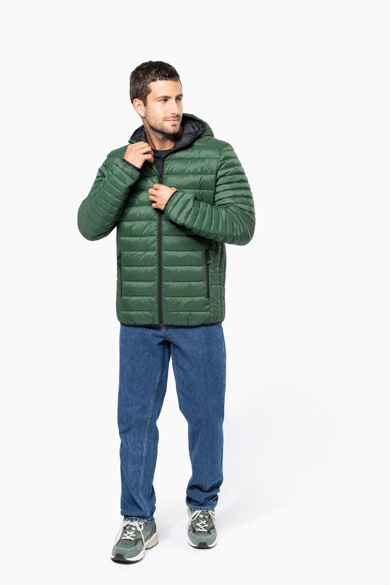 Miniature 4 pour Doudoune légère capuche homme