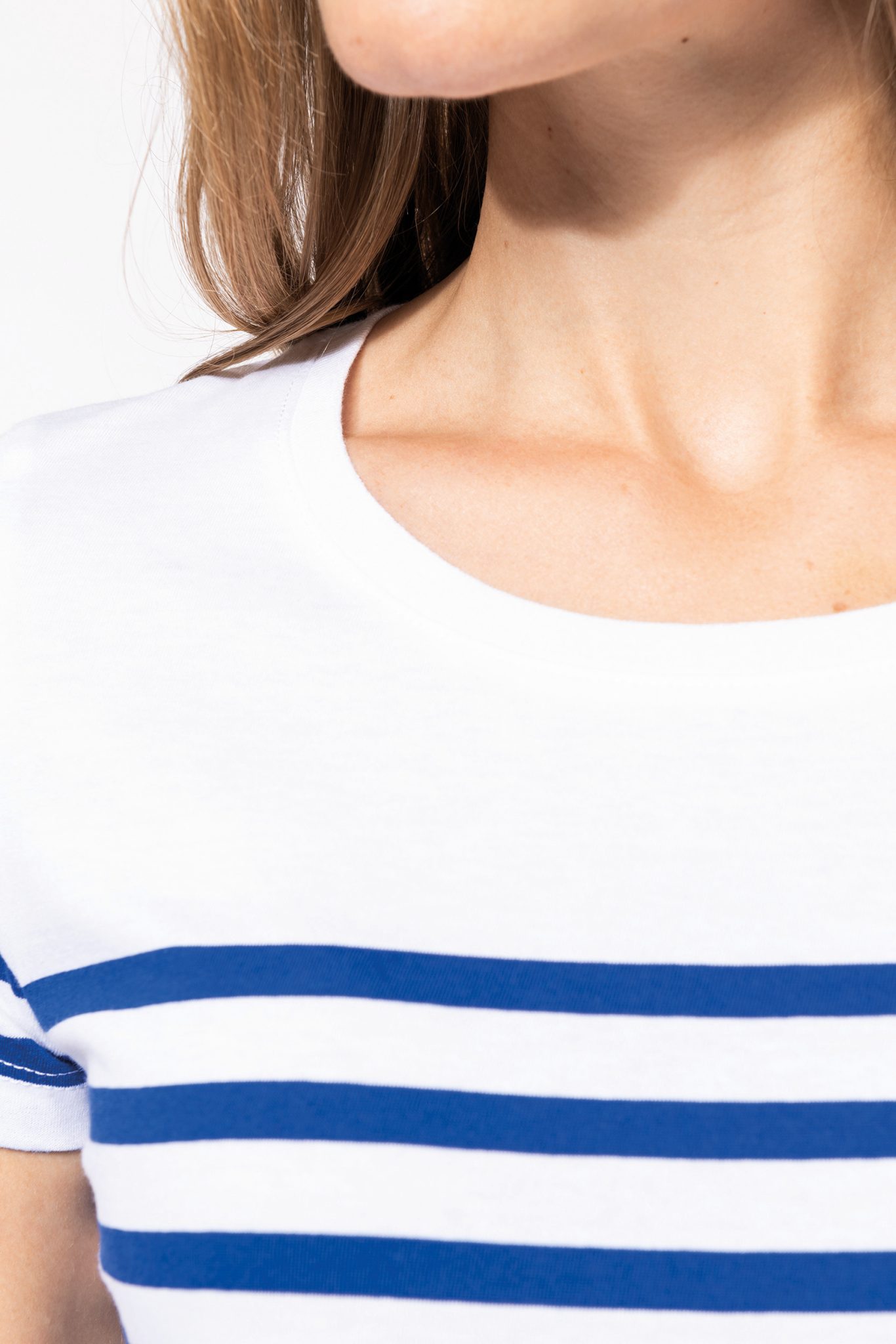 Miniature 11 pour T-shirt marin col rond Bio femme
