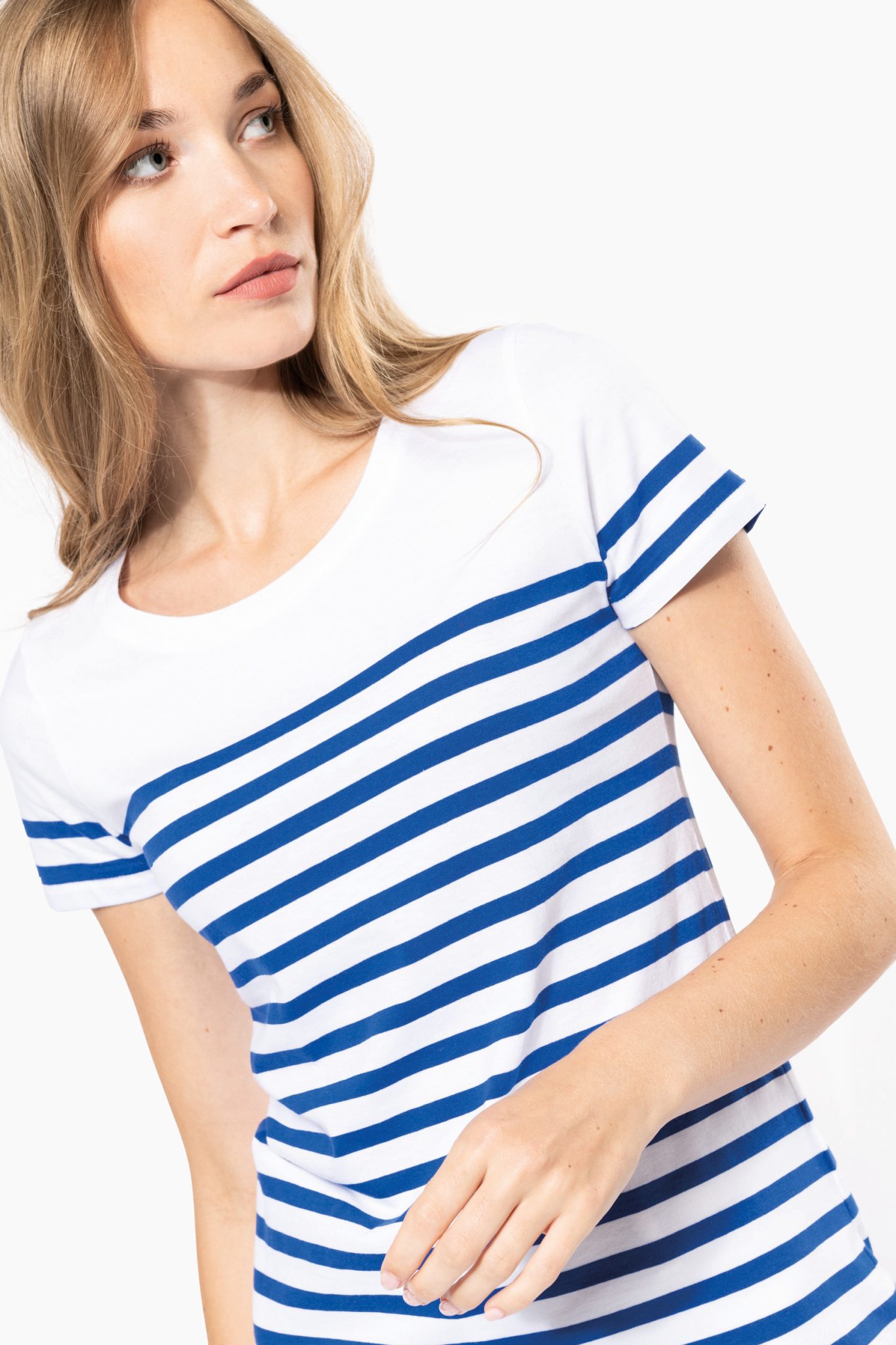 Miniature 3 pour T-shirt marin col rond Bio femme