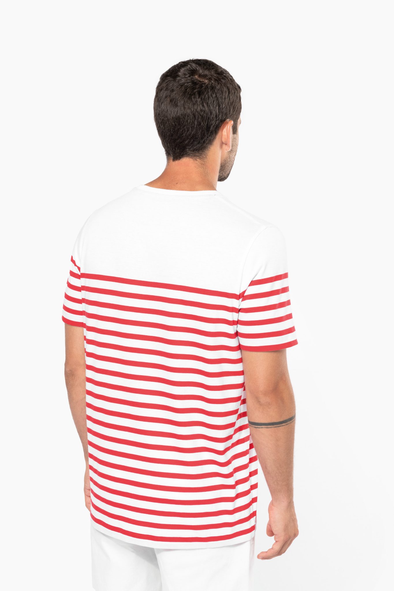 Miniature 2 pour T-shirt marin col rond Bio homme
