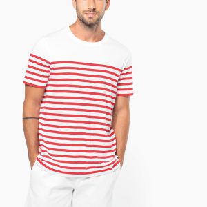 Visuel T-shirt marin col rond Bio homme