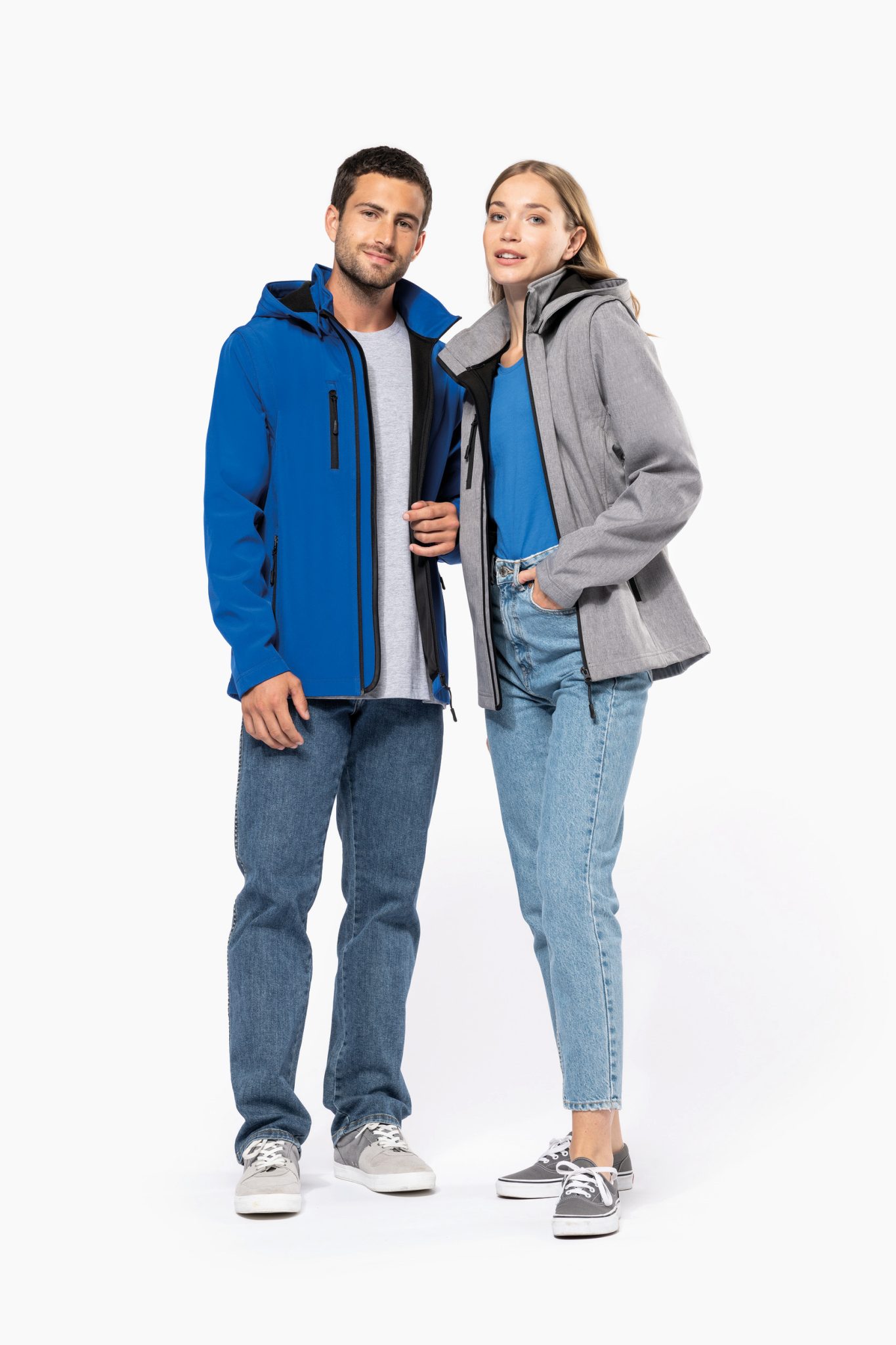 Miniature 15 pour Veste Softshell 3 couches à capuche avec manches amovibles unisexe