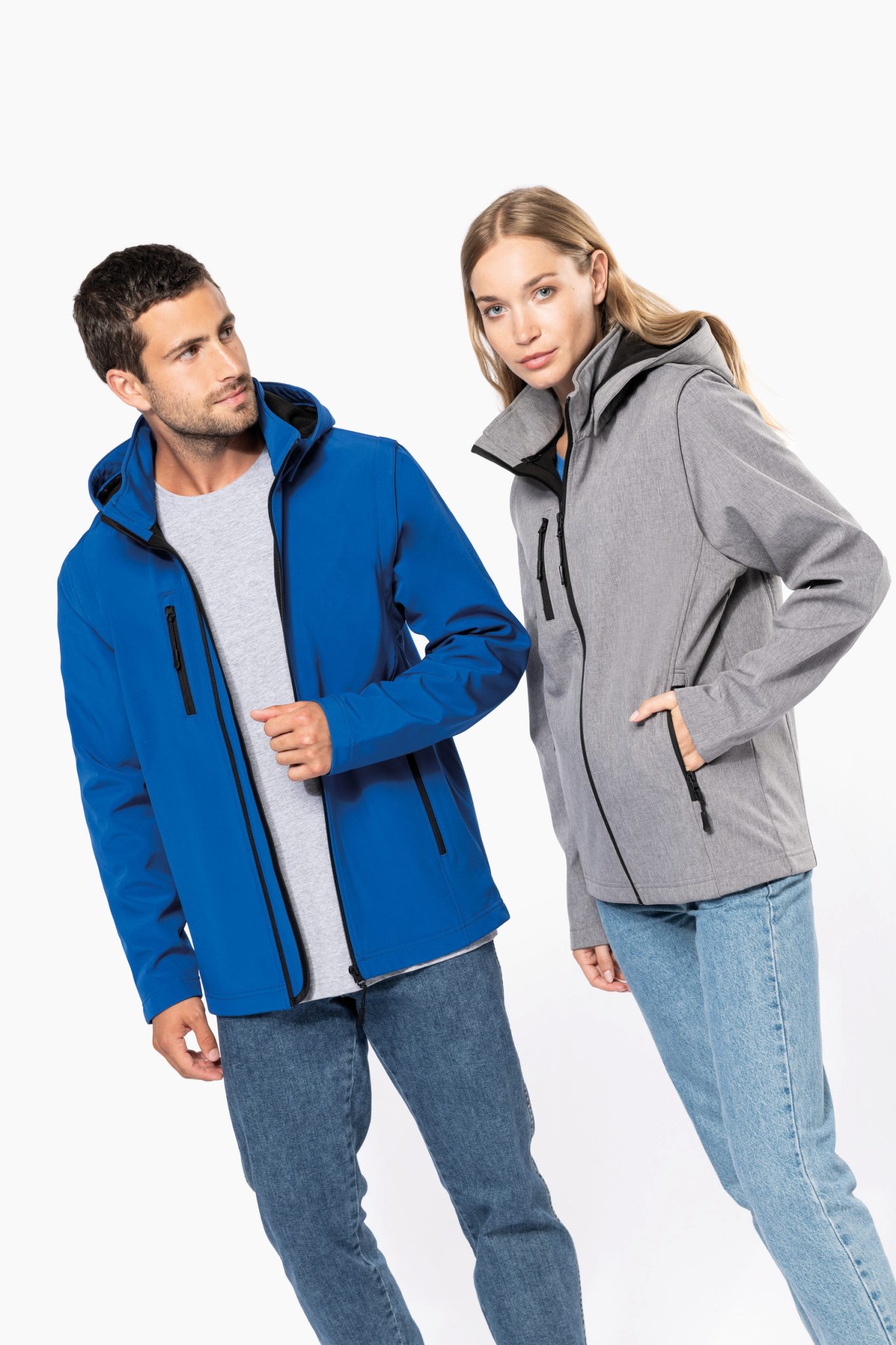 Miniature 13 pour Veste Softshell 3 couches à capuche avec manches amovibles unisexe
