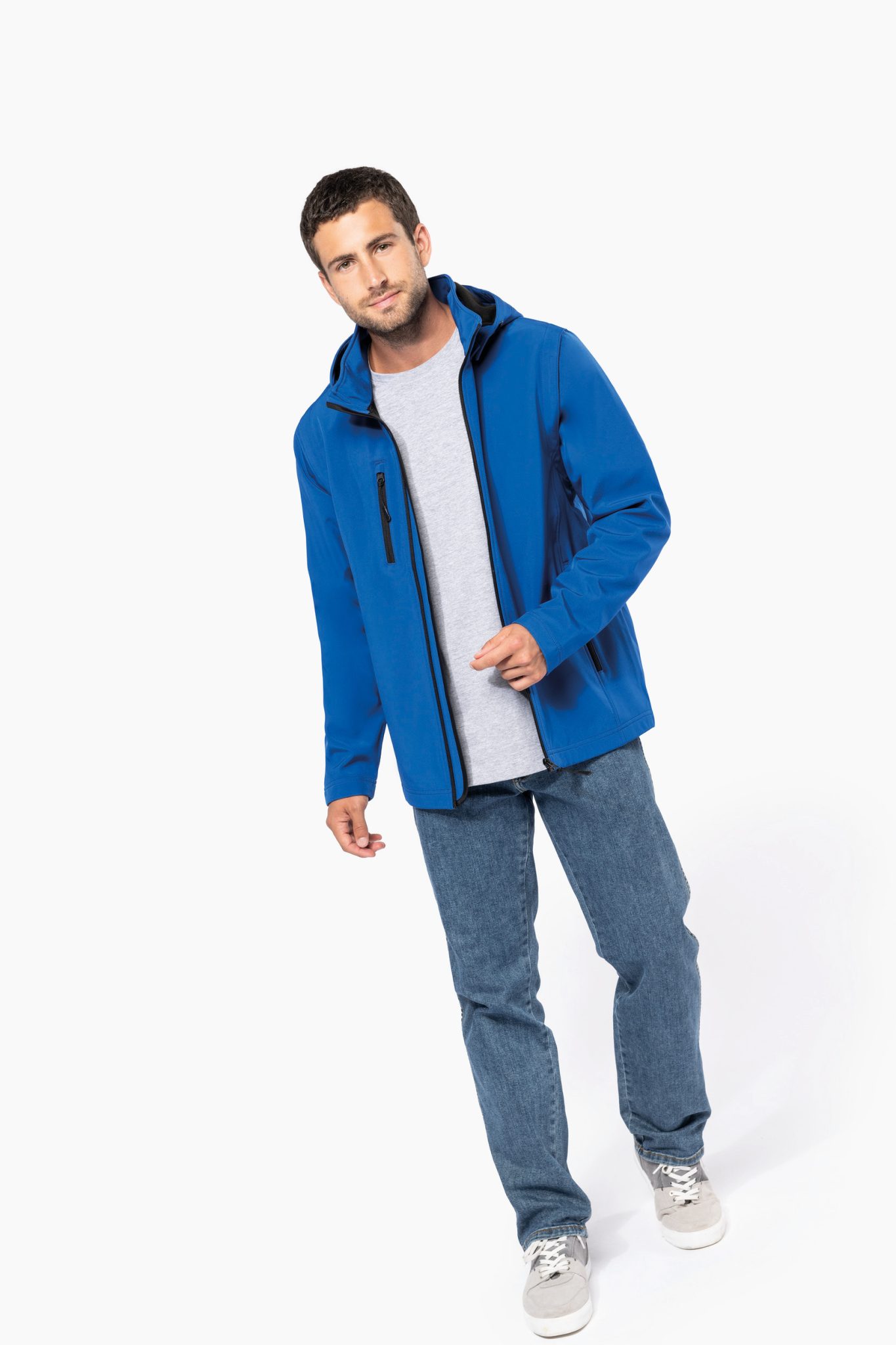 Miniature 7 pour Veste Softshell 3 couches à capuche avec manches amovibles unisexe