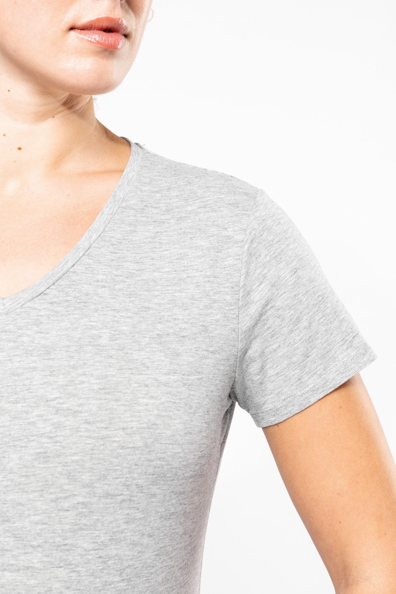 Miniature 11 pour T-shirt col V manches courtes femme