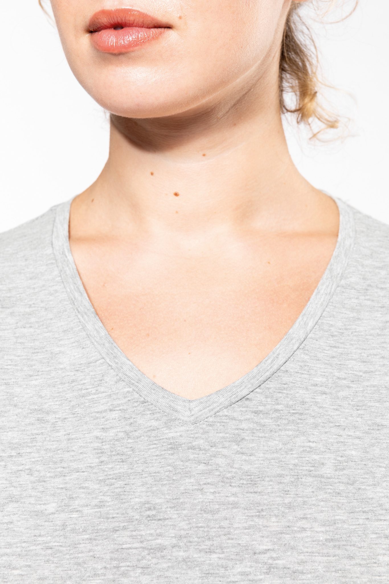 Miniature 10 pour T-shirt col V manches courtes femme