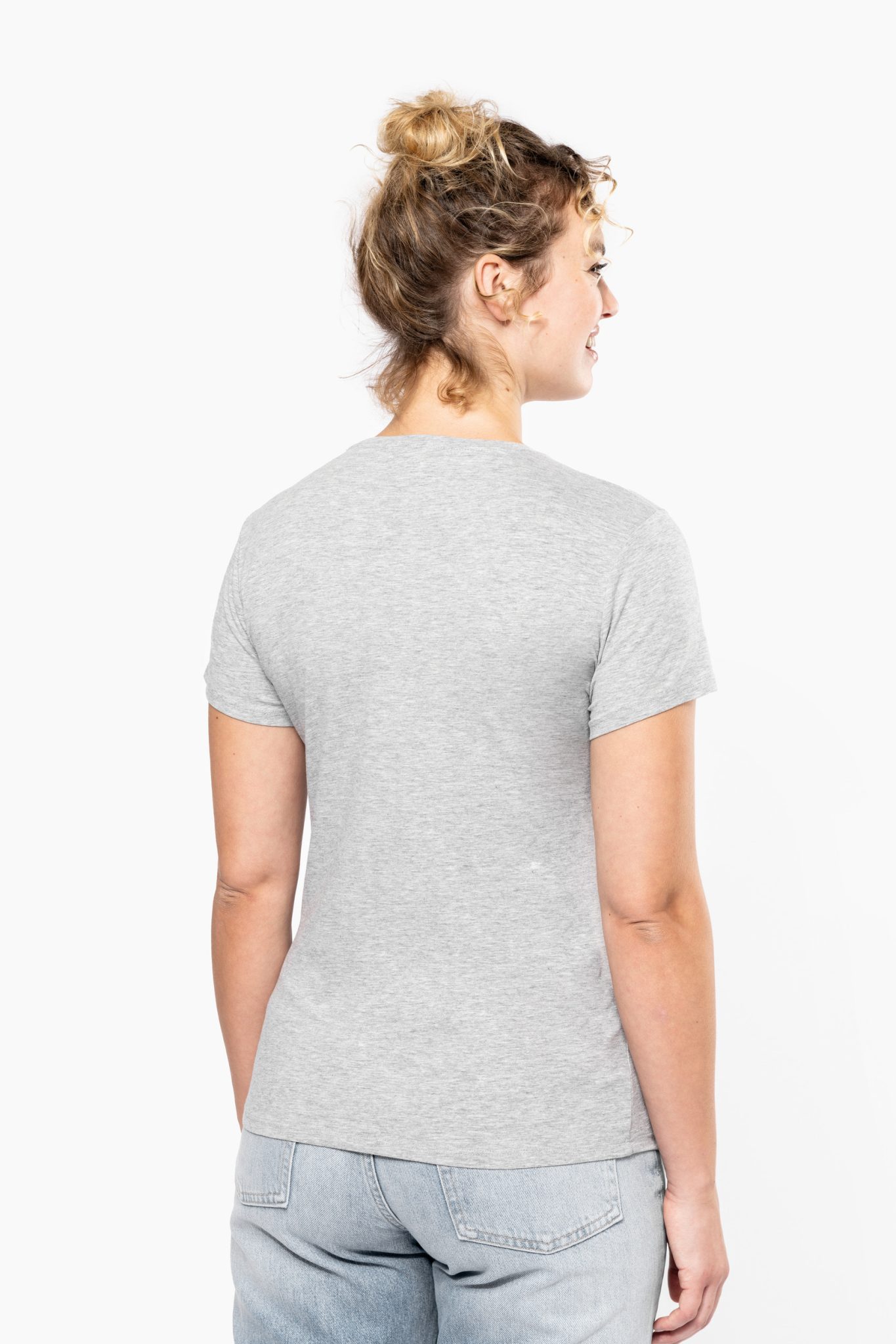 Miniature 2 pour T-shirt col V manches courtes femme
