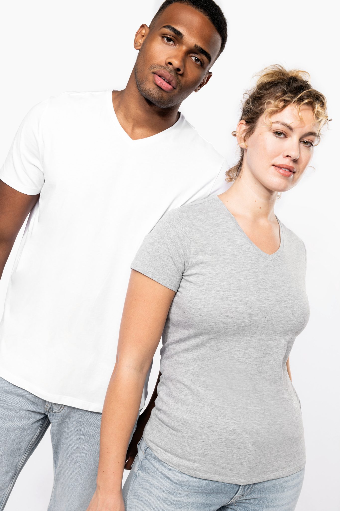 Miniature 7 pour T-shirt col V manches courtes femme