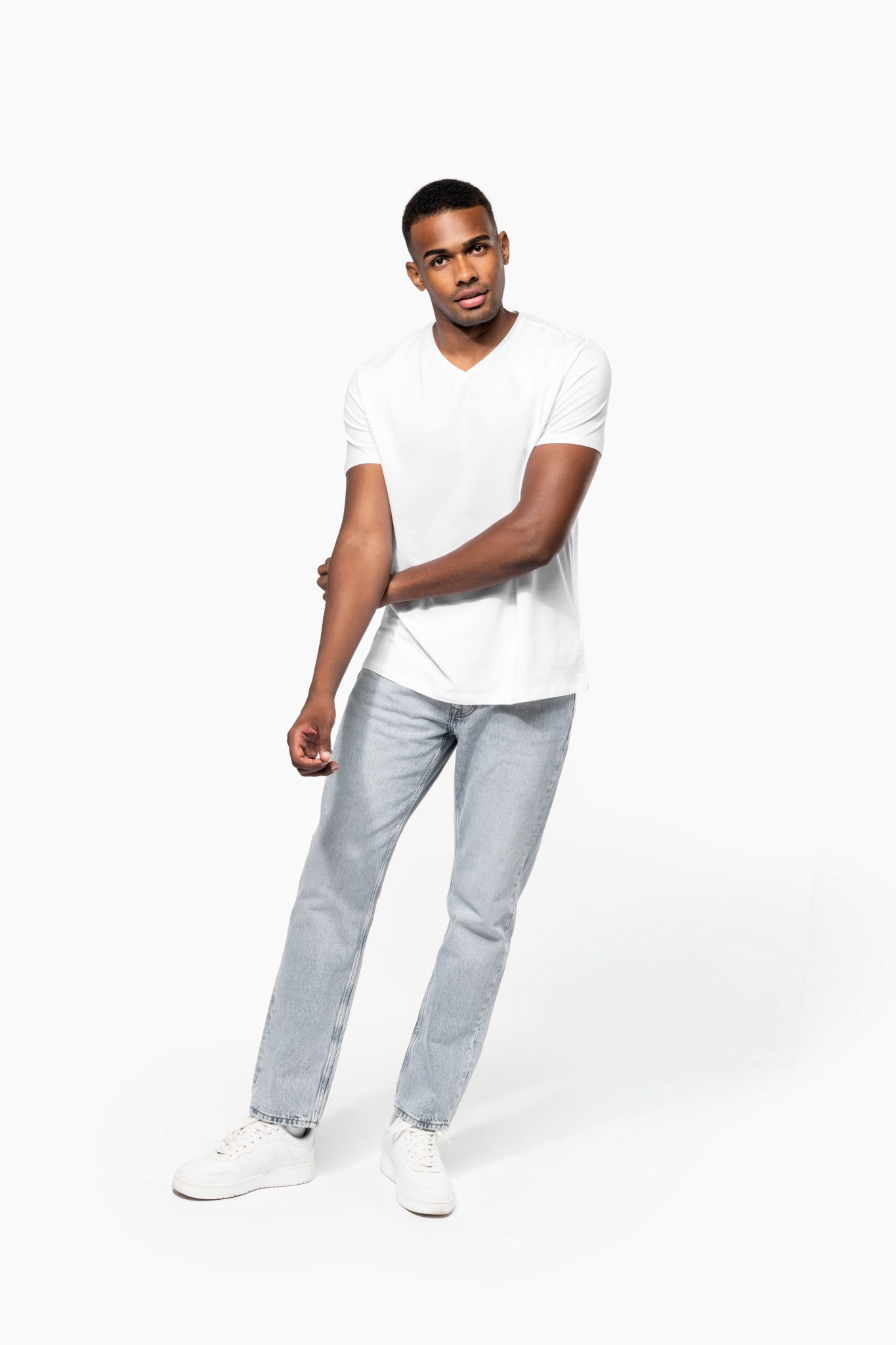 Miniature 5 pour T-shirt manches courtes col V homme