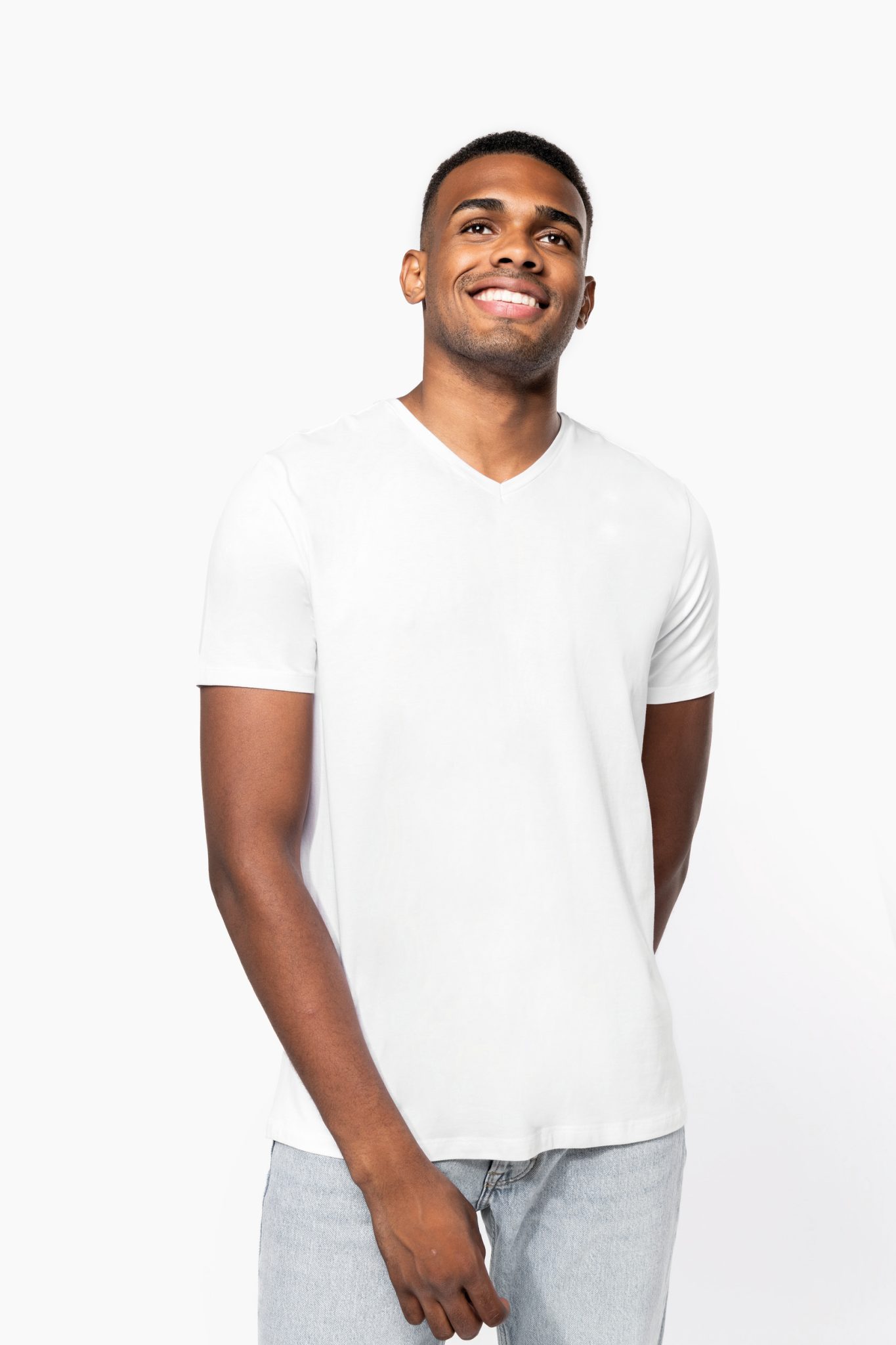 Miniature 4 pour T-shirt manches courtes col V homme