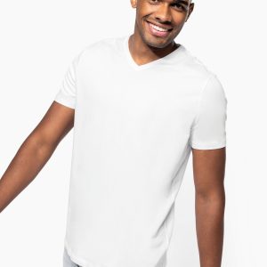 Visuel T-shirt manches courtes col V homme