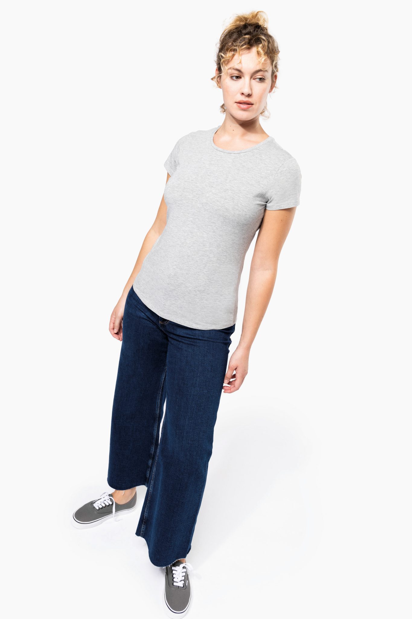 Miniature 5 pour T-shirt col rond manches courtes femme