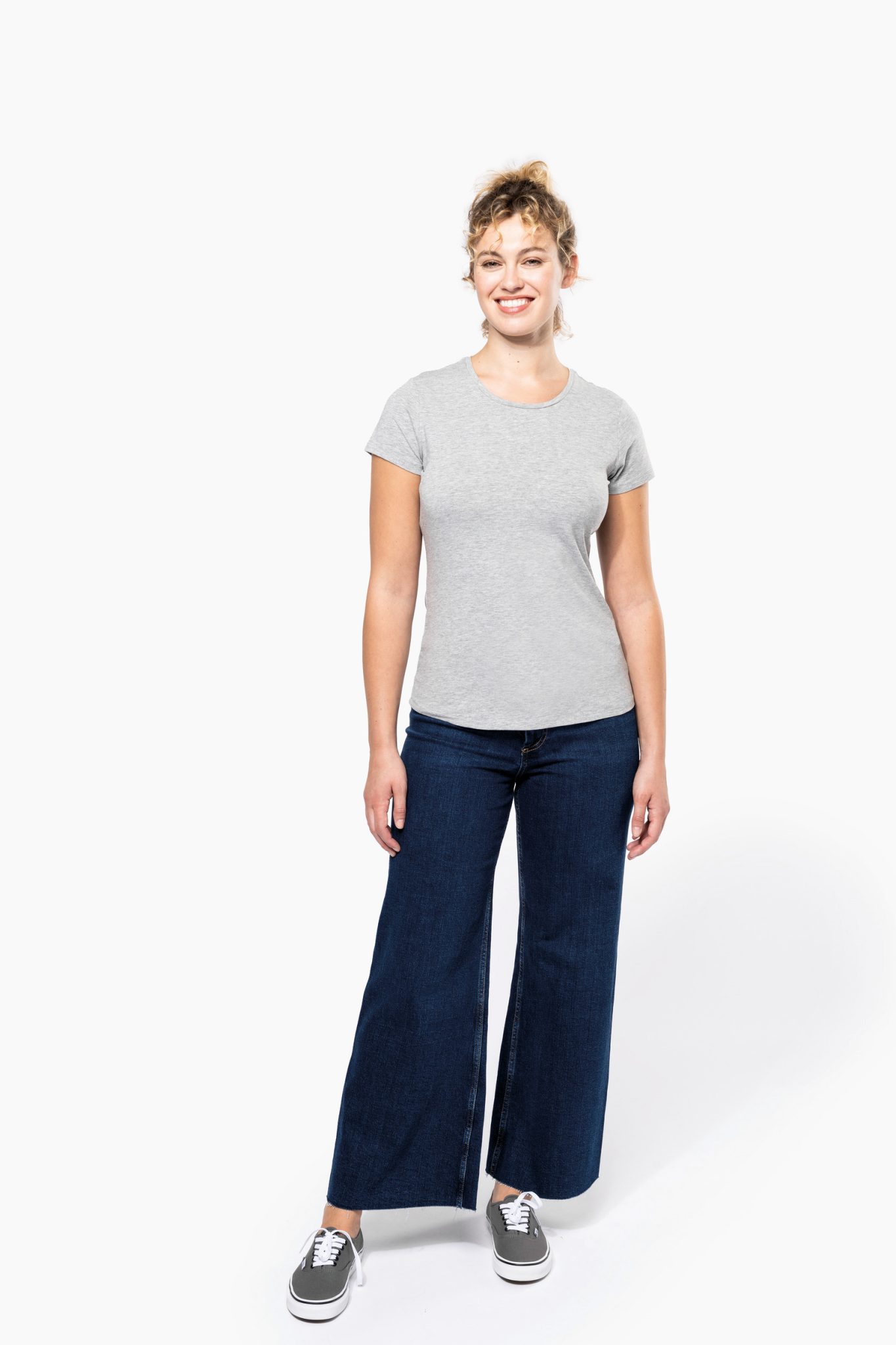 Miniature 4 pour T-shirt col rond manches courtes femme