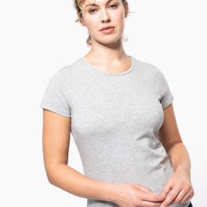 Visuel T-shirt col rond manches courtes femme